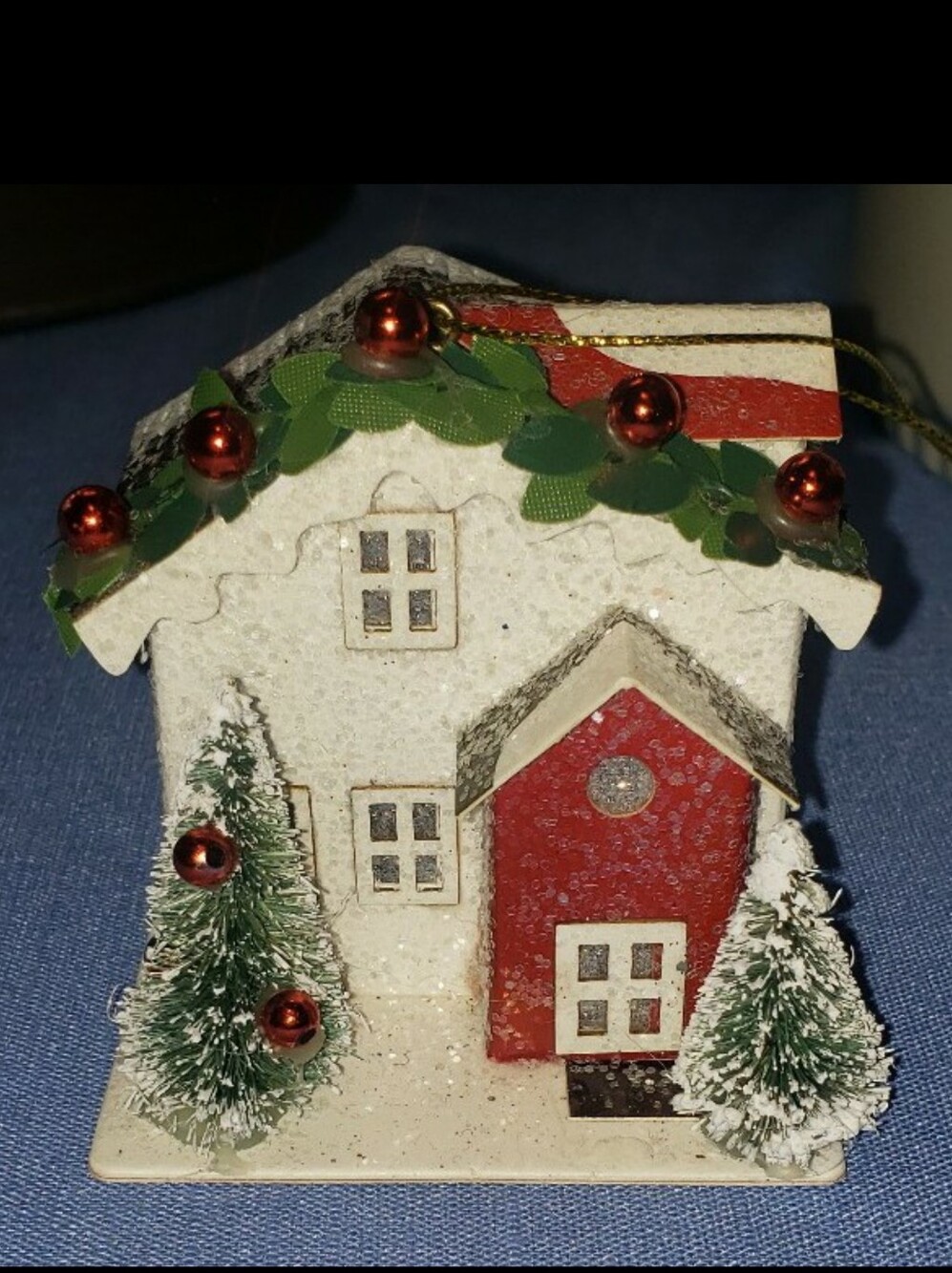 Lot Of Three (3) Putz Style Christmas Houses - Picture 5 of 12